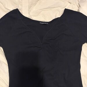 Abercrombie & Fitch Dark Blue Long Sleeve Top